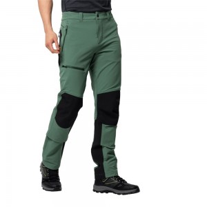 Pantalón softshell Jack Wolfskin Rock Trek Hombre Verde Oliva | PI0369152