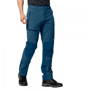 Pantalón softshell Jack Wolfskin Rock Trek Hombre Azules | DZ5671923