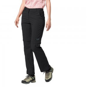 Pantalones De Senderismo Jack Wolfskin Activate Light Zip Off Mujer Negros | FA3596472