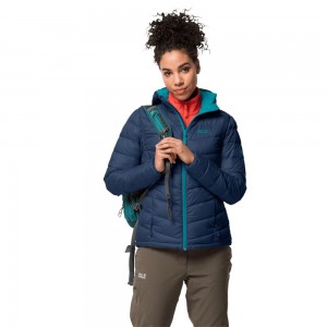 Plumifero Jack Wolfskin Helium Mujer Azules Oscuro | JD6170982