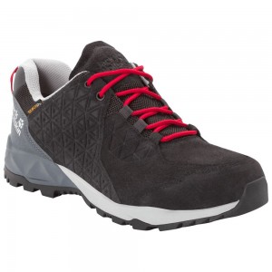 Tenis de Senderismo Jack Wolfskin Cascade Hike Lt Texapore Low Hombre Black/Red | UE2109634