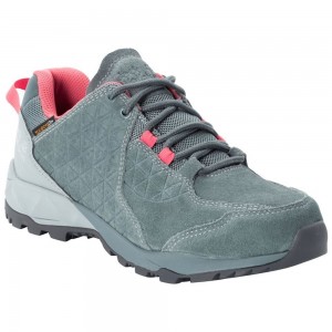 Tenis de Senderismo Jack Wolfskin Cascade Hike Lt Texapore Low Mujer Grey/Pink | UC4916852