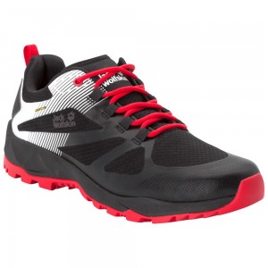 Tenis de Senderismo Jack Wolfskin Fast Striker Shield Low Hombre Black/Red | GQ9250346