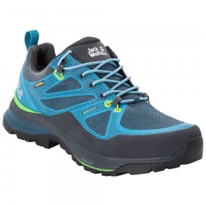 Tenis de Senderismo Jack Wolfskin Force Striker Texapore Low Hombre Blue/Green | ZT8673420