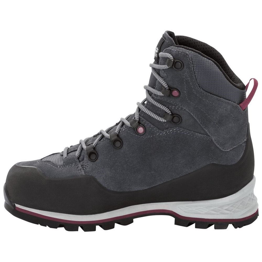 Botas Para Caminar Jack Wolfskin Wilderness Xt Texapore Mid Mujer Grises Oscuro | FZ2981563