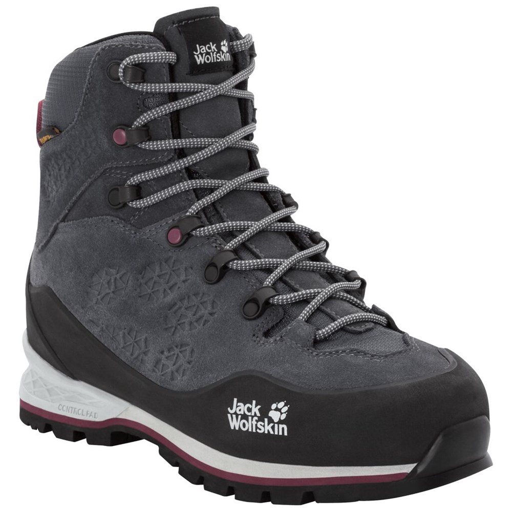 Botas Para Caminar Jack Wolfskin Wilderness Xt Texapore Mid Mujer Grises Oscuro | FZ2981563