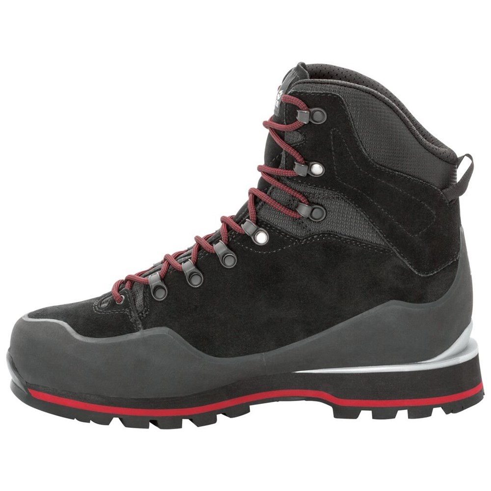 Botas Para Caminar Jack Wolfskin Wilderness Peak Texapore Mid Hombre Black/Red | RT9371640