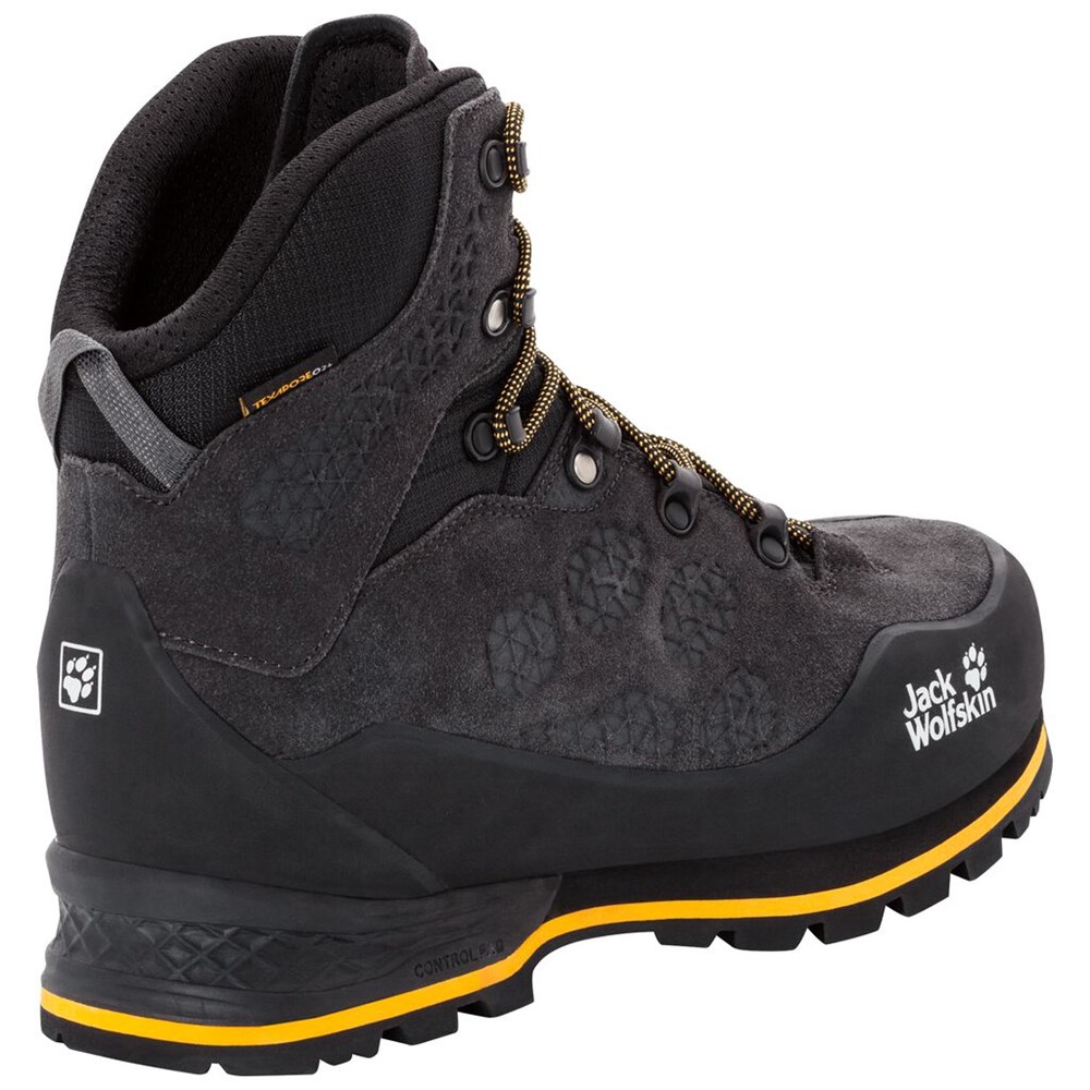 Botas Para Caminar Jack Wolfskin Wilderness Xt Texapore Mid Hombre Negros | UQ4721058