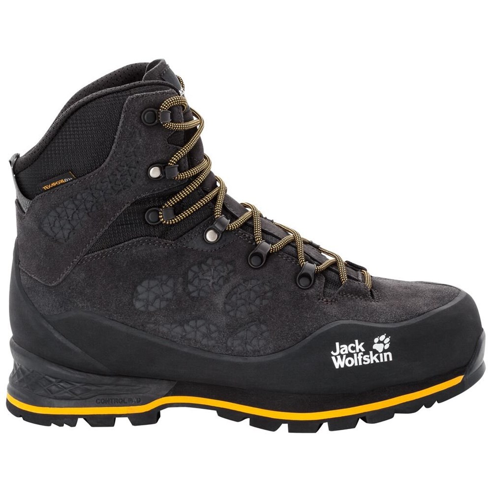 Botas Para Caminar Jack Wolfskin Wilderness Xt Texapore Mid Hombre Negros | UQ4721058