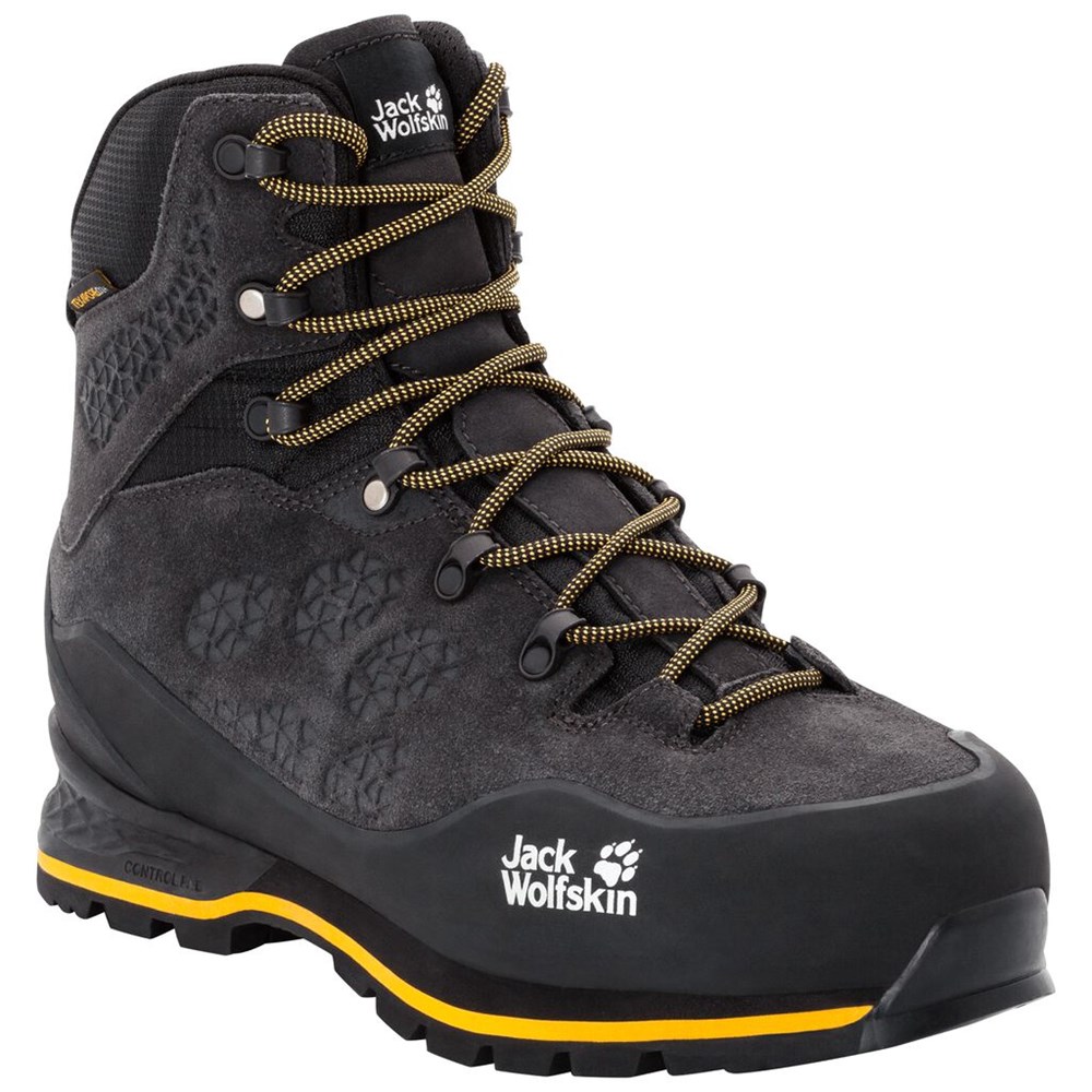 Botas Para Caminar Jack Wolfskin Wilderness Xt Texapore Mid Hombre Negros | UQ4721058