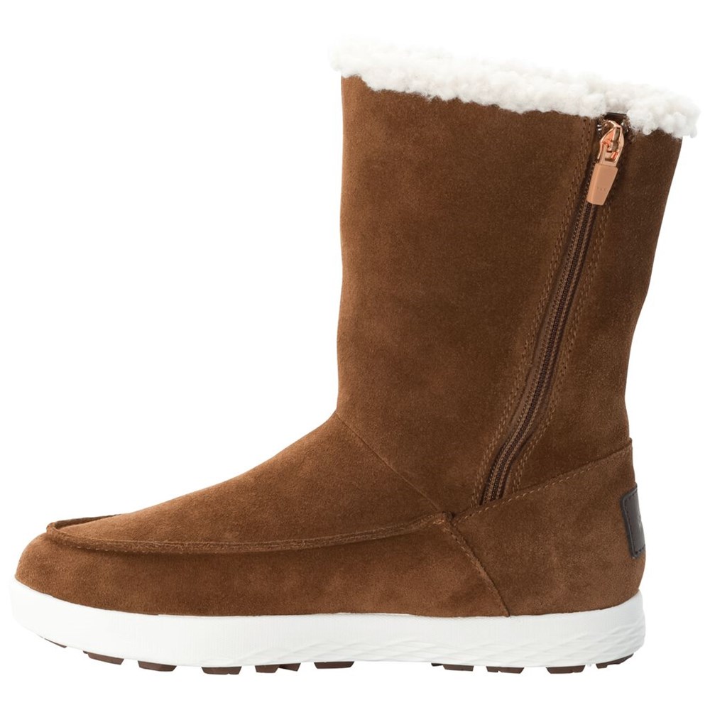 Botas de Invierno Jack Wolfskin Auckland Wt Texapore Mujer Brown/White | HS1704685