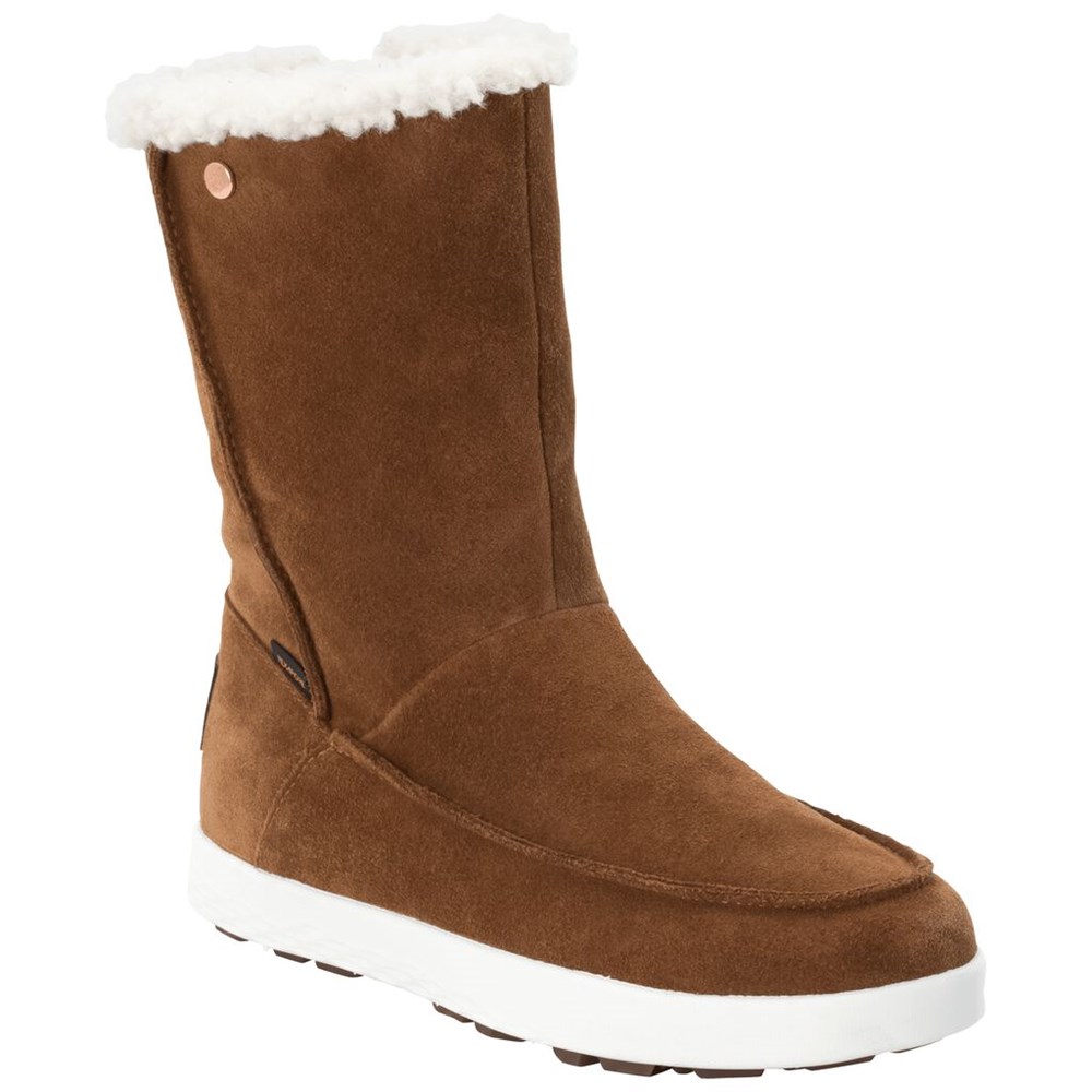 Botas de Invierno Jack Wolfskin Auckland Wt Texapore Mujer Brown/White | HS1704685