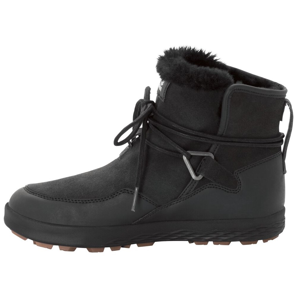 Botas de Invierno Jack Wolfskin Auckland Wt Texapore Mujer Black/Black | IO7045369