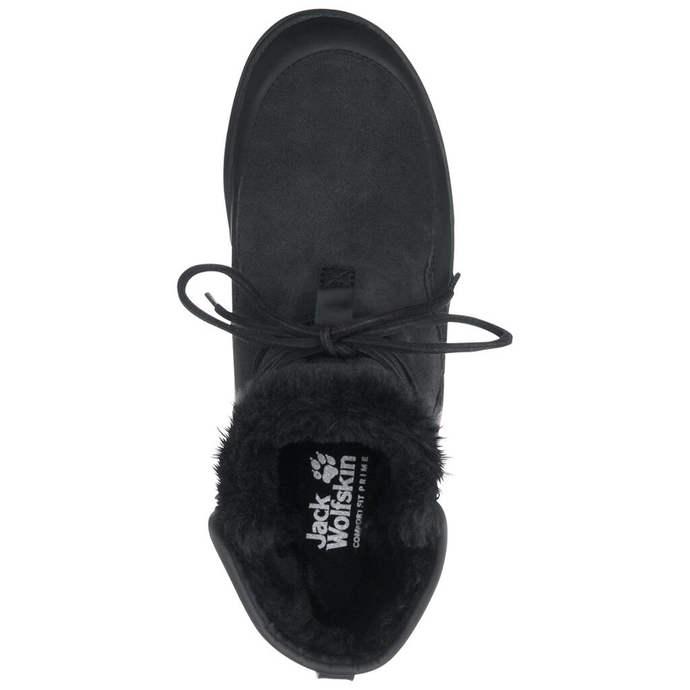 Botas de Invierno Jack Wolfskin Auckland Wt Texapore Mujer Black/Black | IO7045369