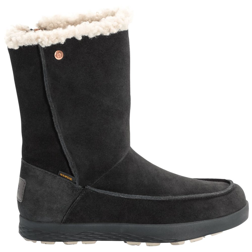 Botas de Invierno Jack Wolfskin Auckland Wt Texapore Mujer Black/Beige | WJ0643871