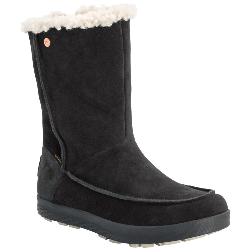 Botas de Invierno Jack Wolfskin Auckland Wt Texapore Mujer Black/Beige | WJ0643871