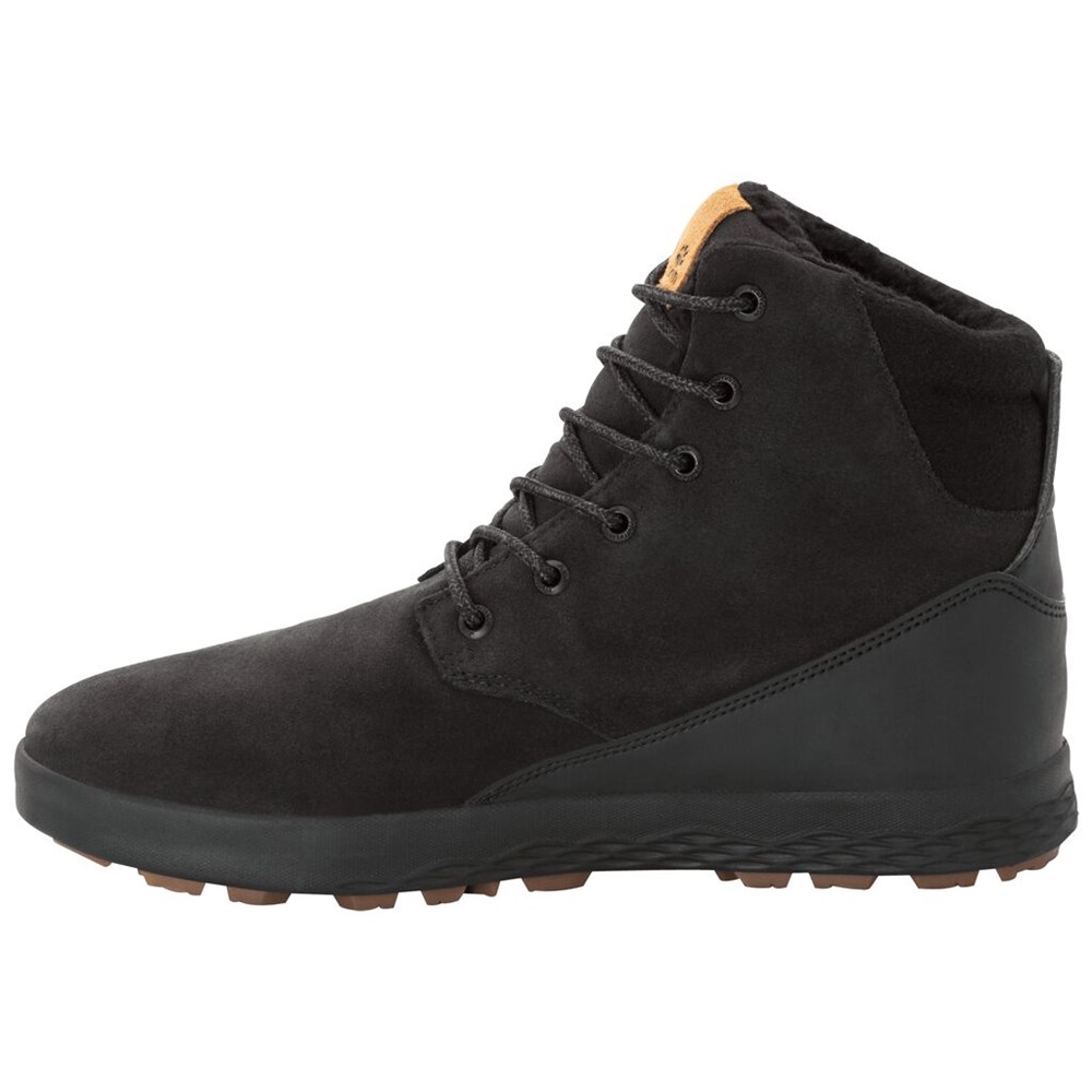 Botas de Invierno Jack Wolfskin Auckland Wt Texapore High Hombre Black/Black | SX1872069