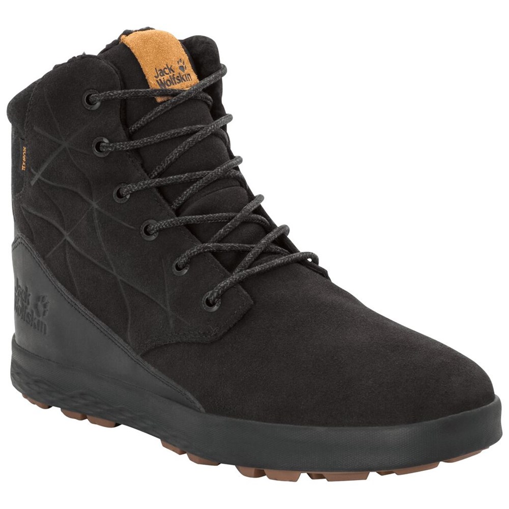 Botas de Invierno Jack Wolfskin Auckland Wt Texapore High Hombre Black/Black | SX1872069