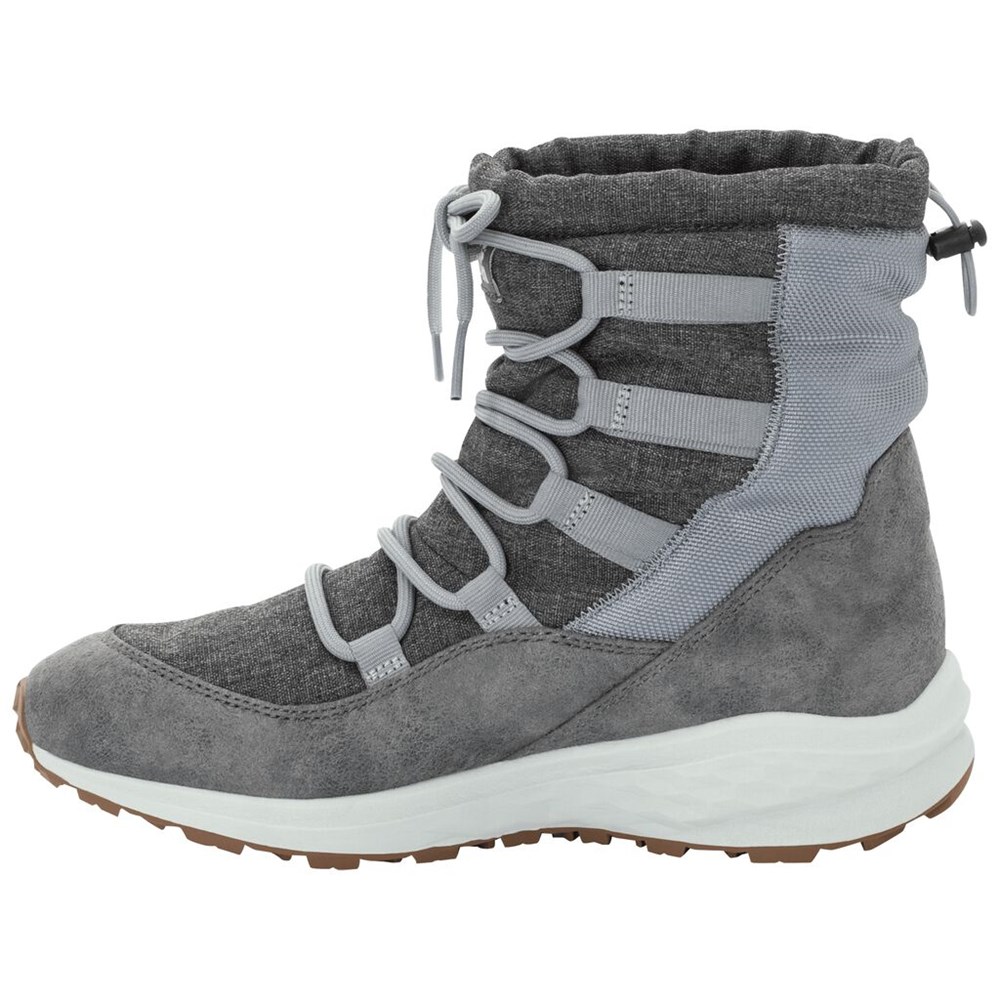 Botas de Invierno Jack Wolfskin Nevada Texapore Mid Mujer Grey/White | SV1635289