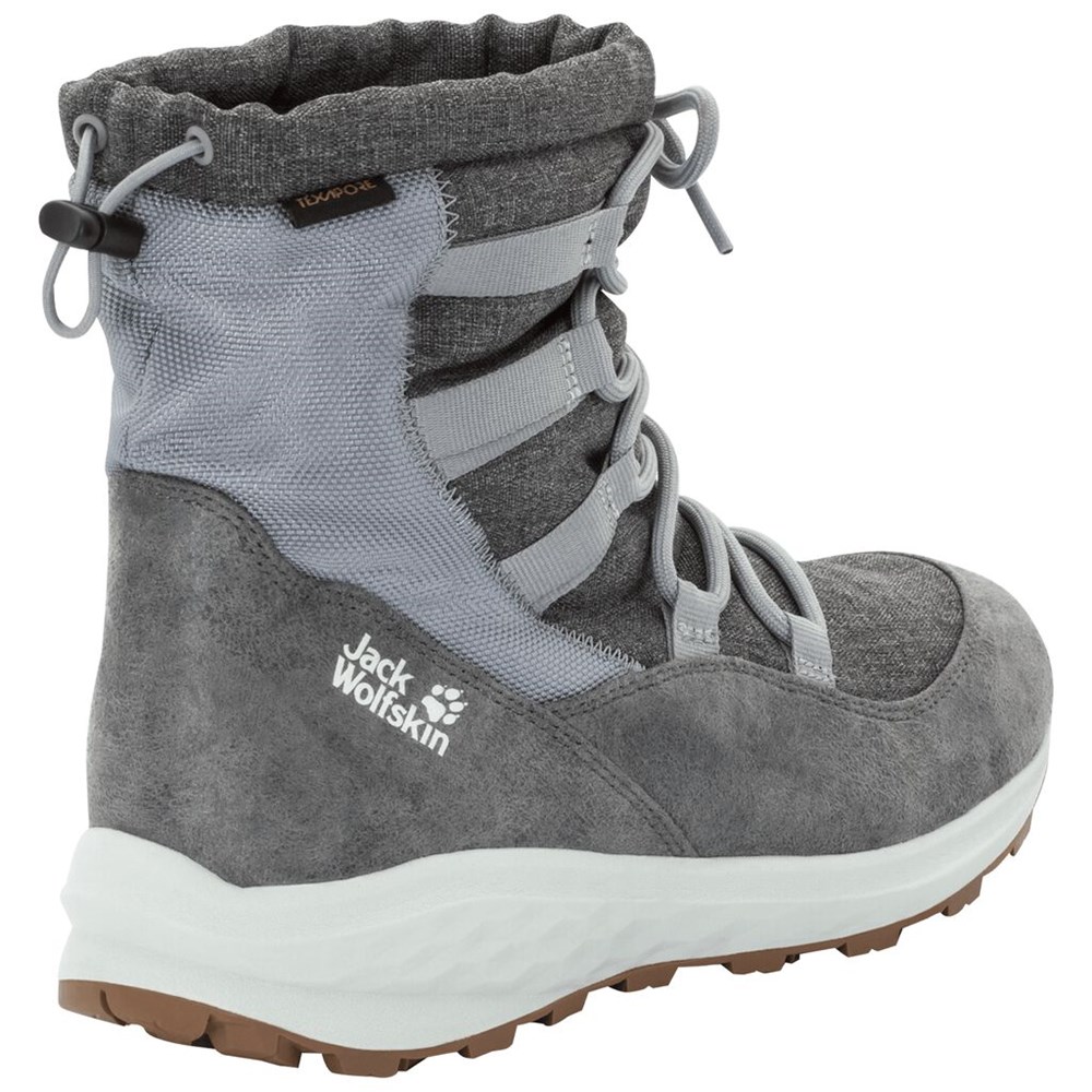 Botas de Invierno Jack Wolfskin Nevada Texapore Mid Mujer Grey/White | SV1635289