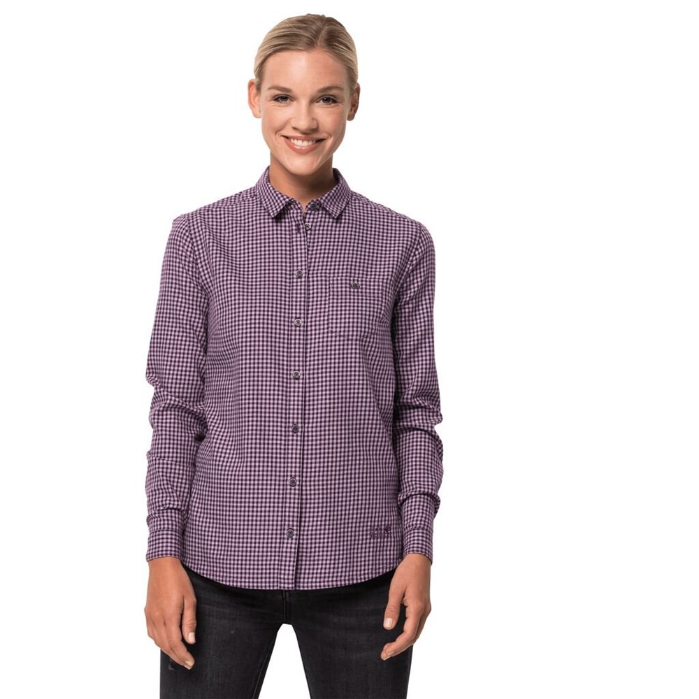 Camisas Jack Wolfskin Alin Mujer Morados | AO5079386