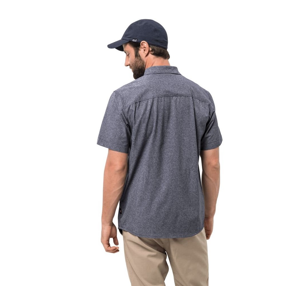 Camisas Jack Wolfskin Barrel Hombre Grises | PM6897230