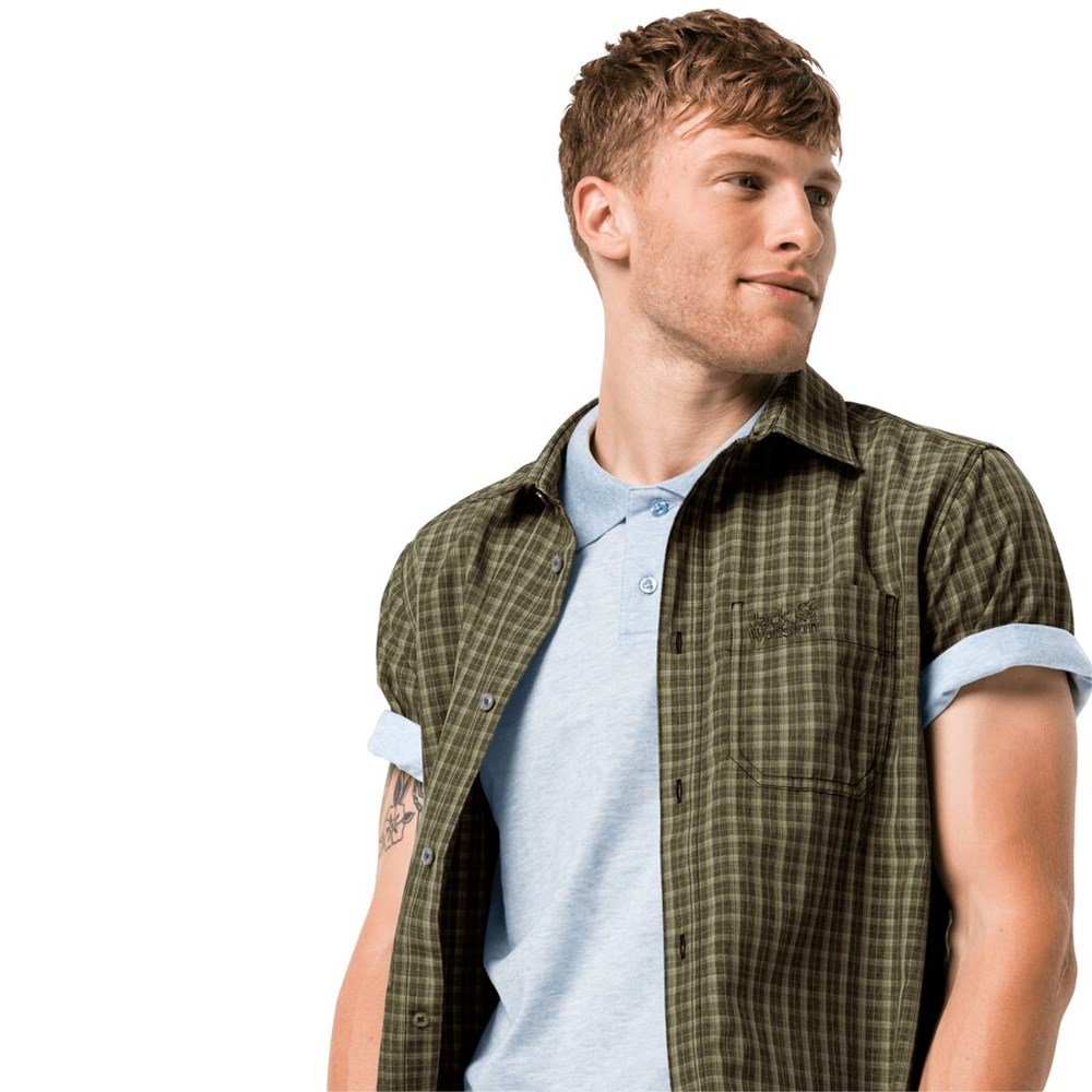 Camisas Jack Wolfskin El Dorado Hombre Azules | EX9021564