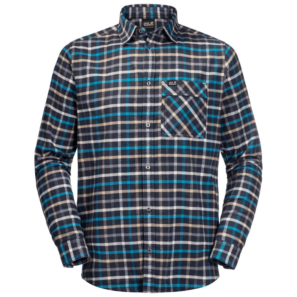 Camisas Jack Wolfskin Fraser Island Hombre Azules | XP2163485