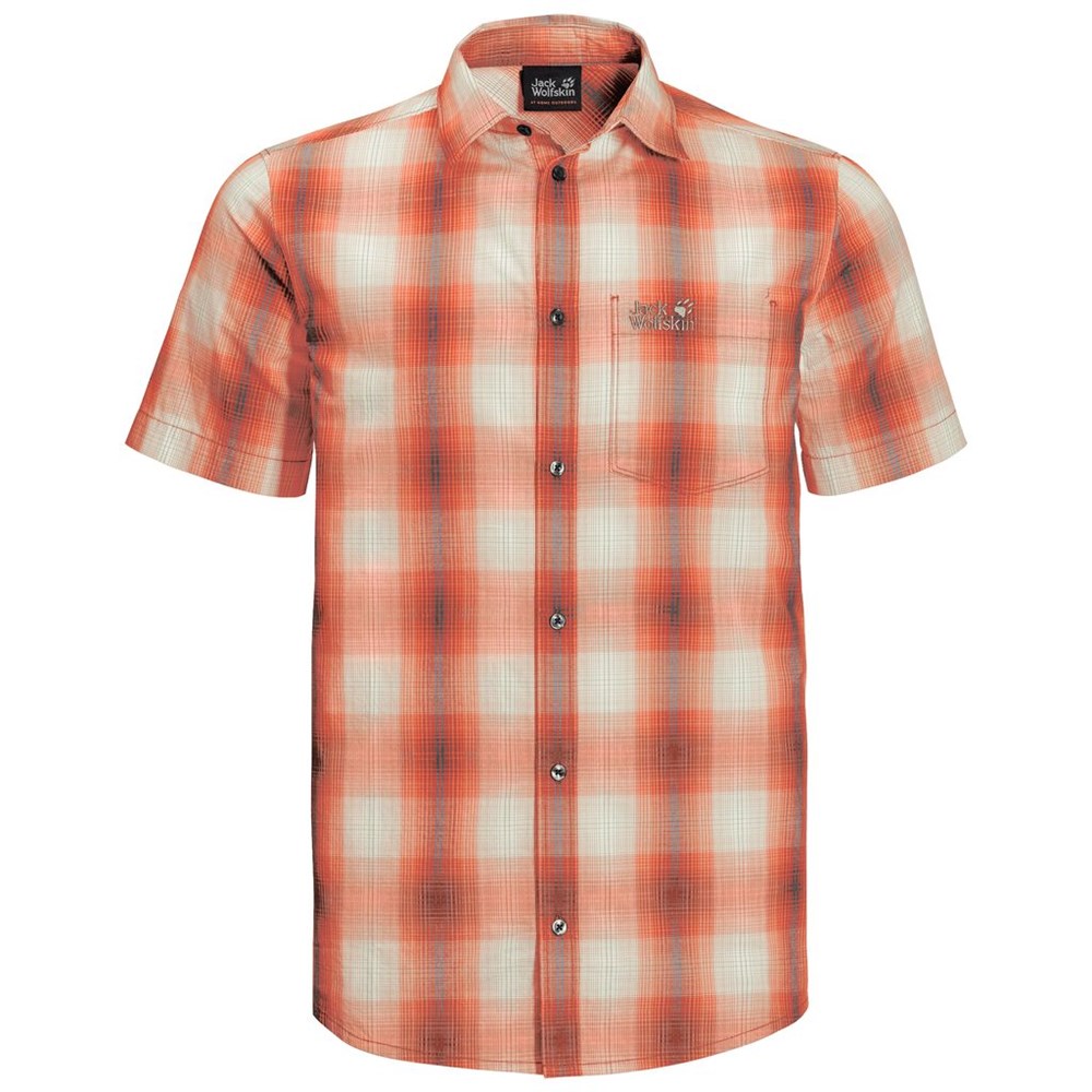 Camisas Jack Wolfskin Hot Chili Hombre Naranjas | ZQ9805137