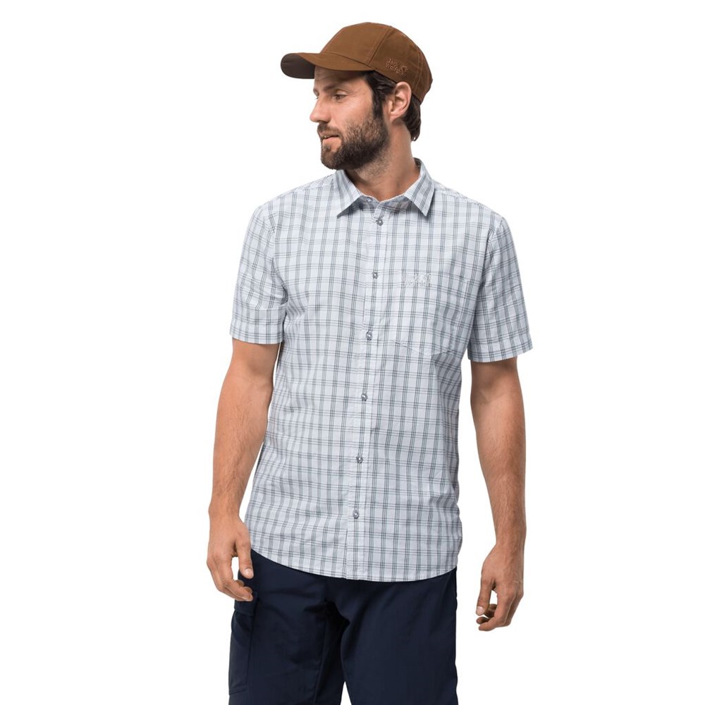 Camisas Jack Wolfskin Hot Springs Hombre Blancos | CW8207156