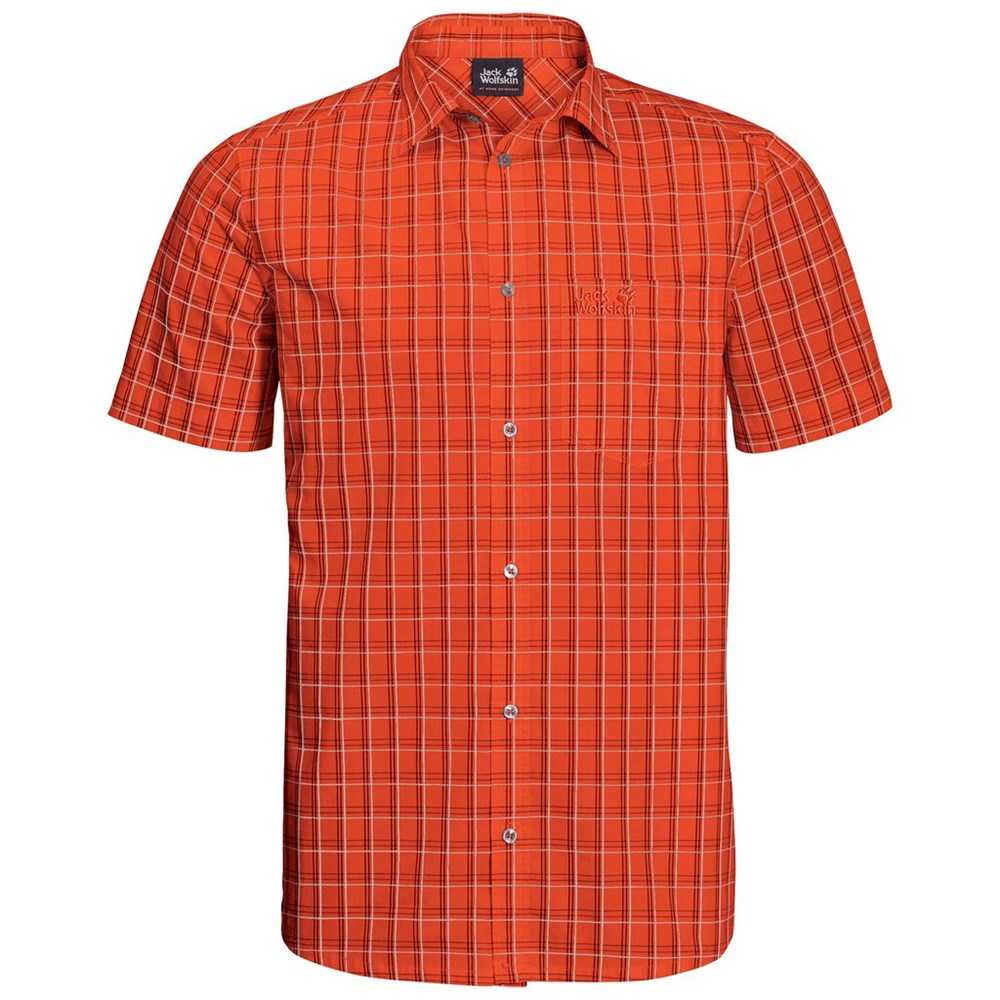 Camisas Jack Wolfskin Hot Springs Hombre Naranjas | KW0273468