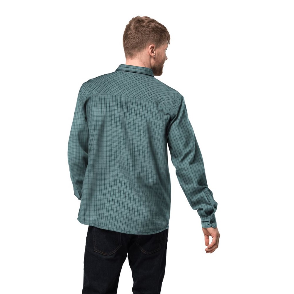 Camisas Jack Wolfskin Island Peak Hombre Verdes Claro | HM2016973