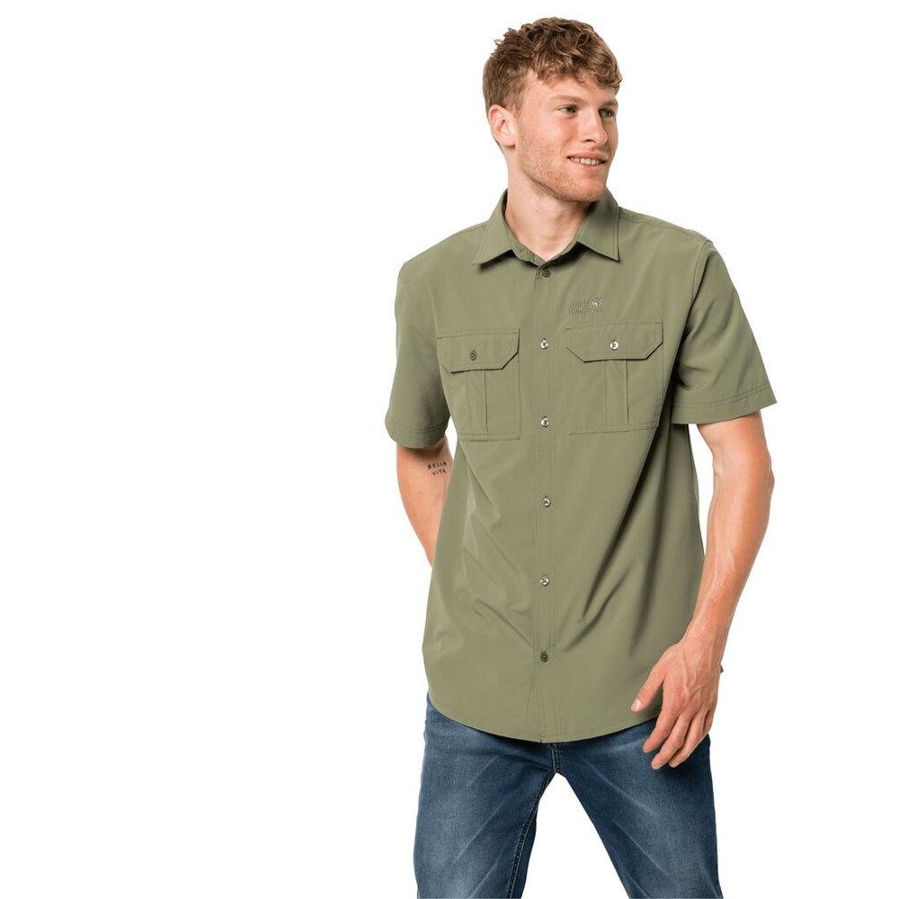 Camisas Jack Wolfskin Kwando River Hombre Kaki | EO9157062