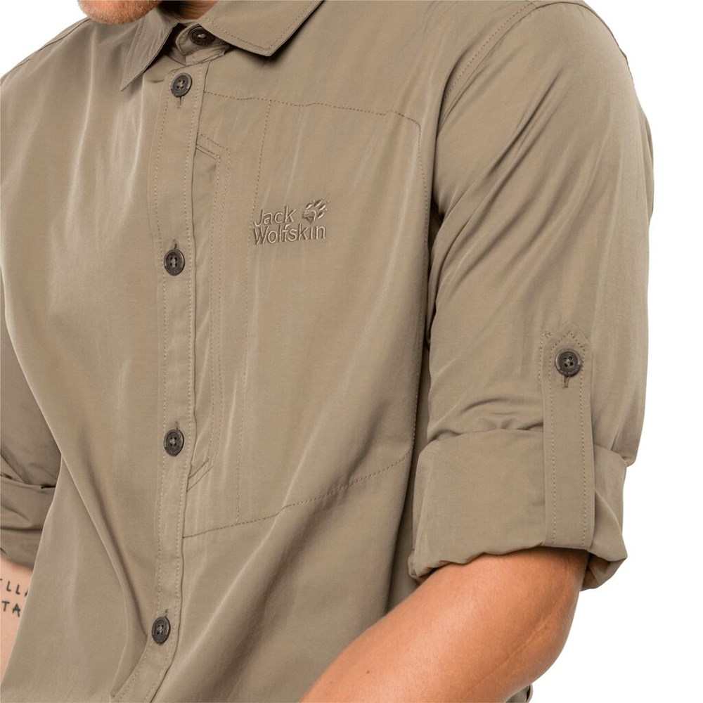 Camisas Jack Wolfskin Lakeside Roll-up Hombre Marrom | BC5863241