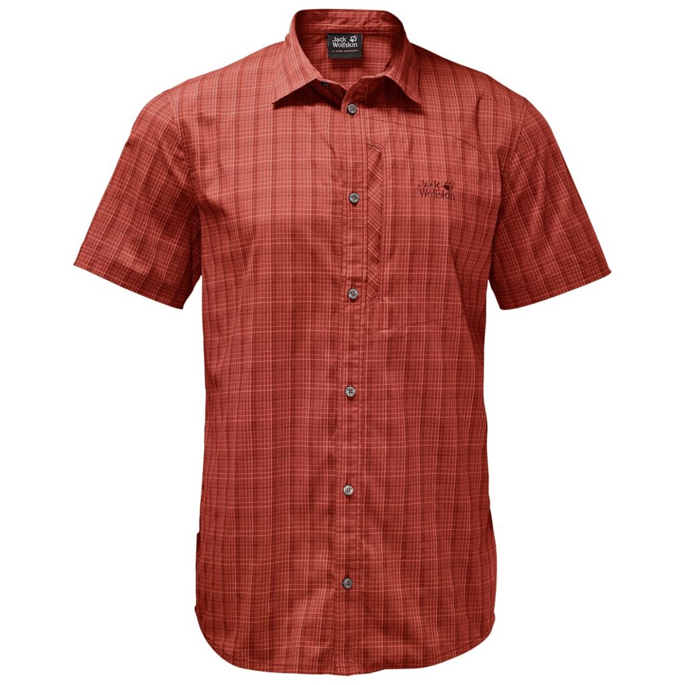 Camisas Jack Wolfskin Rays Stretch Hombre Rojos | OX7293058