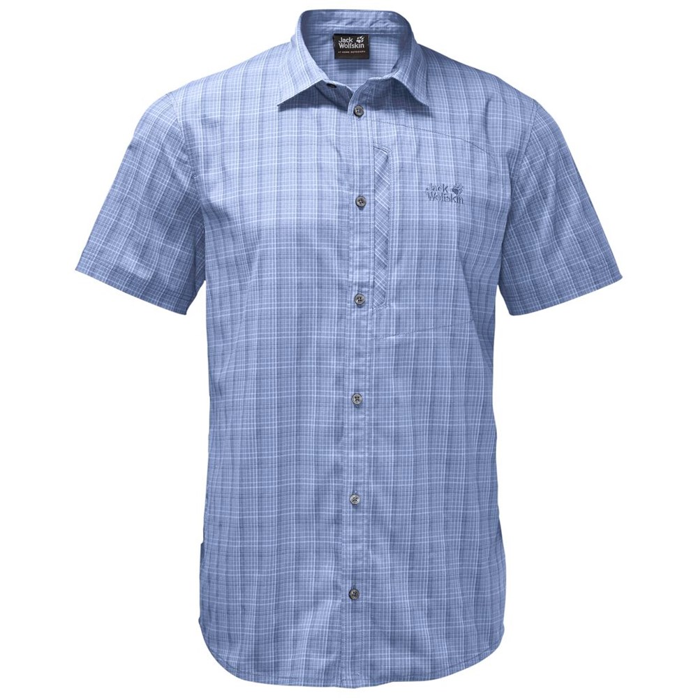 Camisas Jack Wolfskin Rays Stretch Hombre Azules | CR8375629