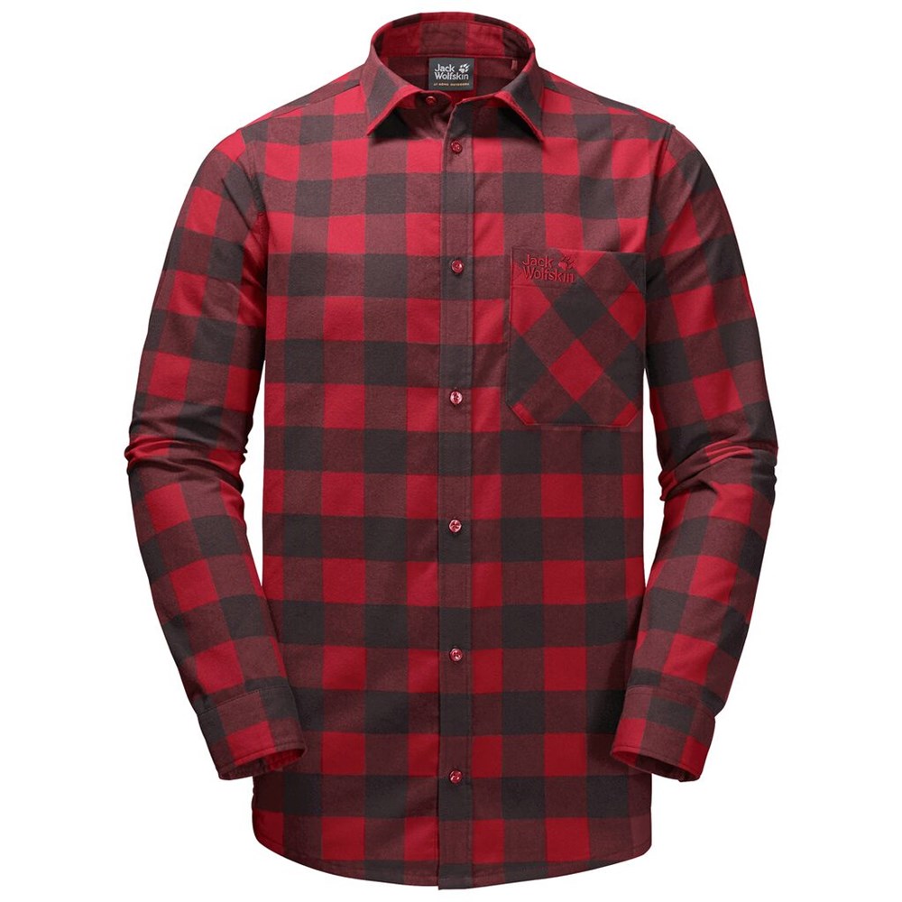 Camisas Jack Wolfskin Red River Hombre Rojos | PT2607189