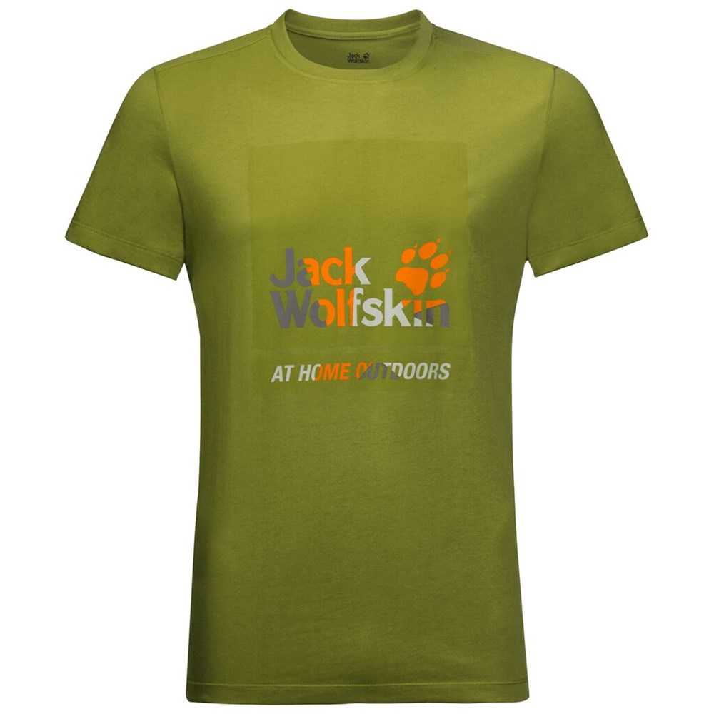 Camiseta Jack Wolfskin 365 Hideaway Hombre Verdes | EZ7193620