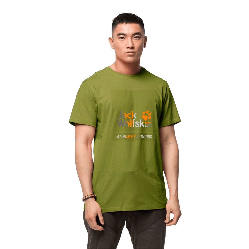 Camiseta Jack Wolfskin 365 Hideaway Hombre Verdes | EZ7193620