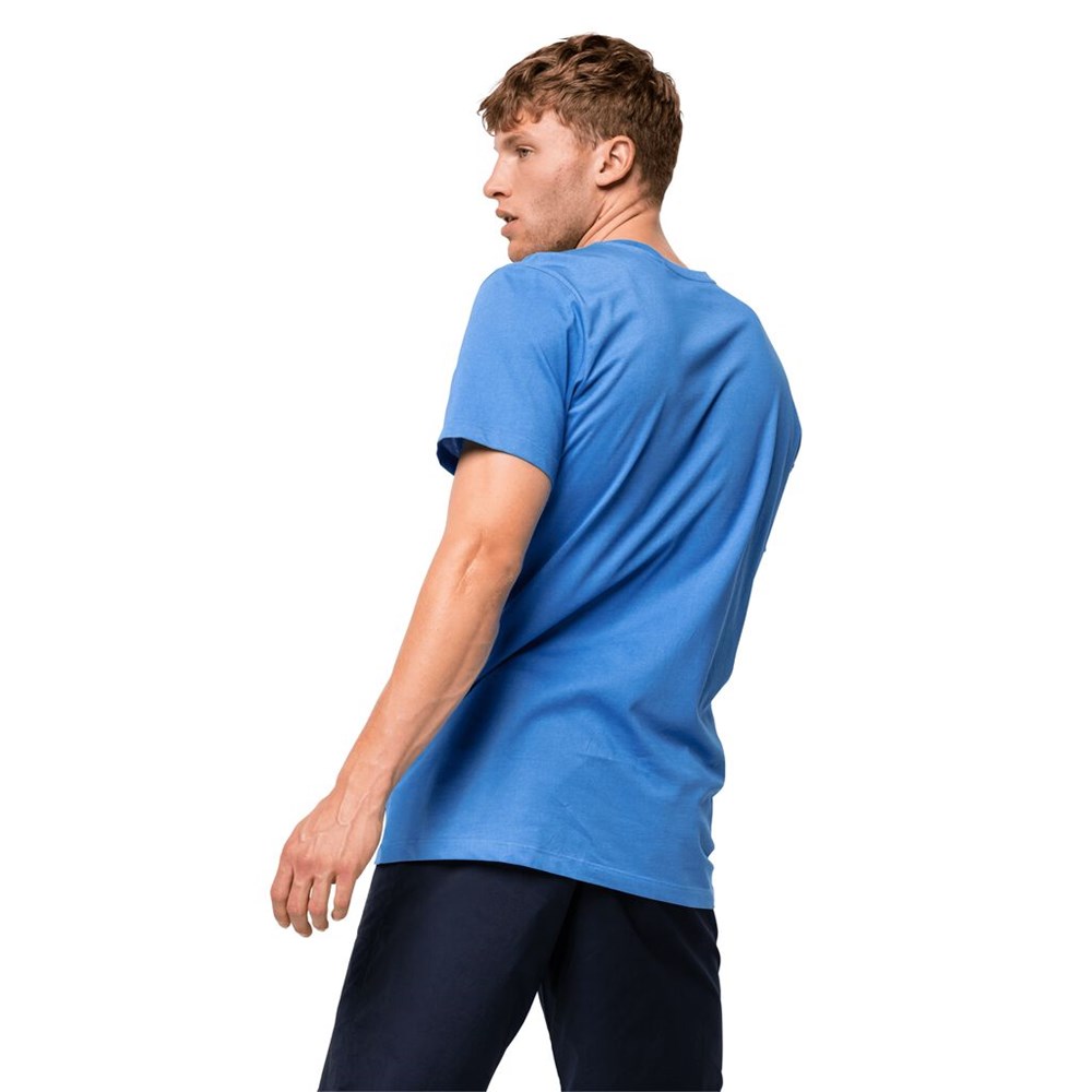 Camiseta Jack Wolfskin Atlantic Ocean Hombre Azules | JM1604392