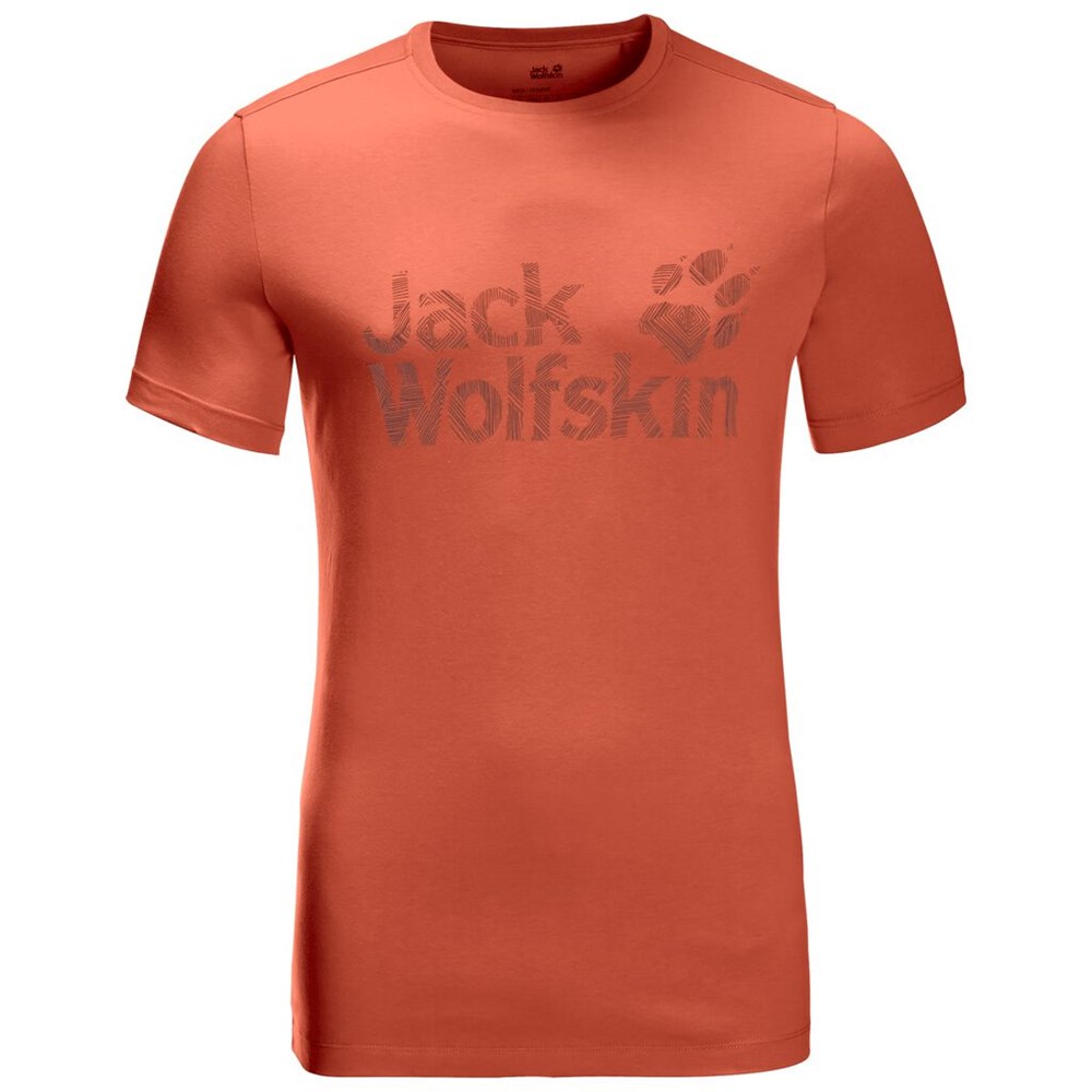 Camiseta Jack Wolfskin Brand Logo Hombre Naranjas | HW4162538