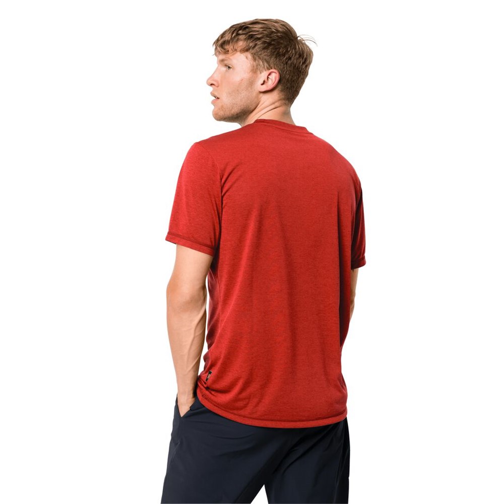 Camiseta Jack Wolfskin Crosstrail Hombre Naranjas Rojos | YB2945106