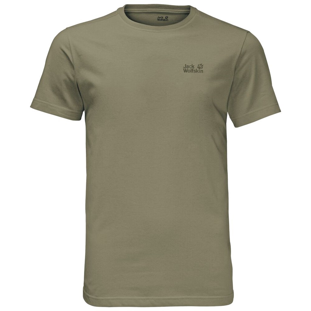 Camiseta Jack Wolfskin Essential Hombre Kaki | IZ8347596