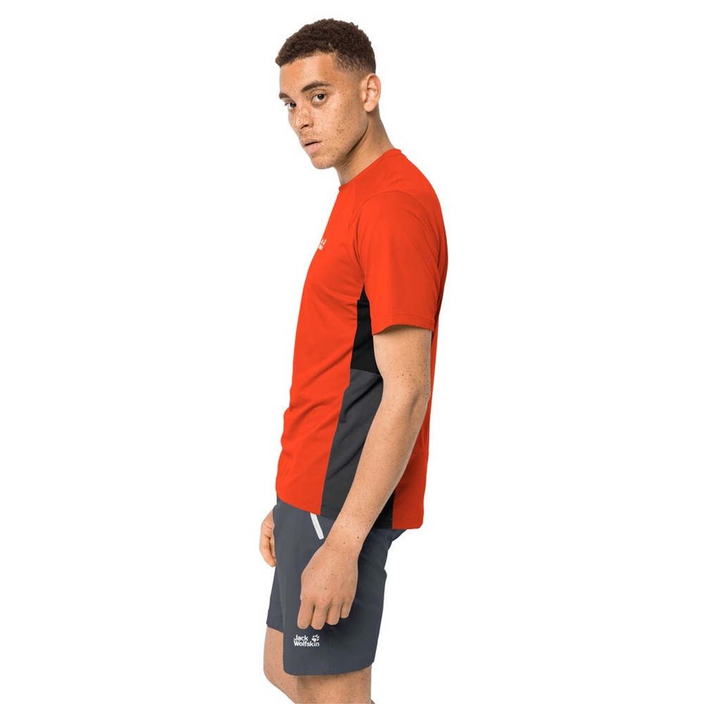 Camiseta Jack Wolfskin Narrows Hombre Rojos | EU6327804