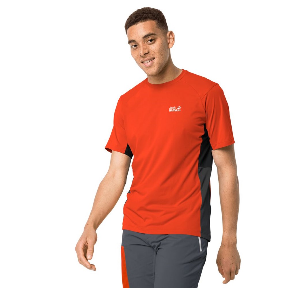 Camiseta Jack Wolfskin Narrows Hombre Rojos | EU6327804