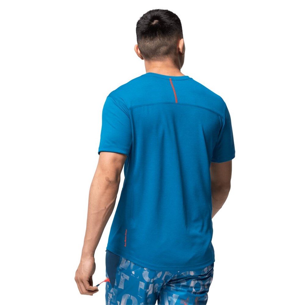 Camiseta funcional Jack Wolfskin Big Sky Hombre Azules | MF3687590