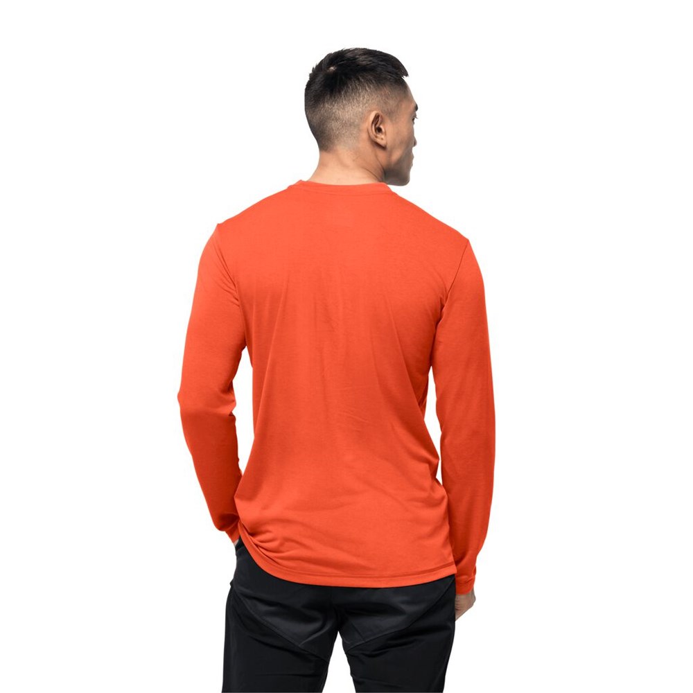 Camiseta funcional Jack Wolfskin Crosstrail Peak Longsleeve Hombre Rojos | ED4375892