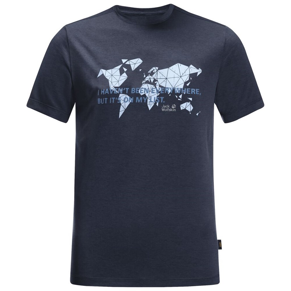 Camiseta funcional Jack Wolfskin Jwp World Hombre Azules | TA4852671