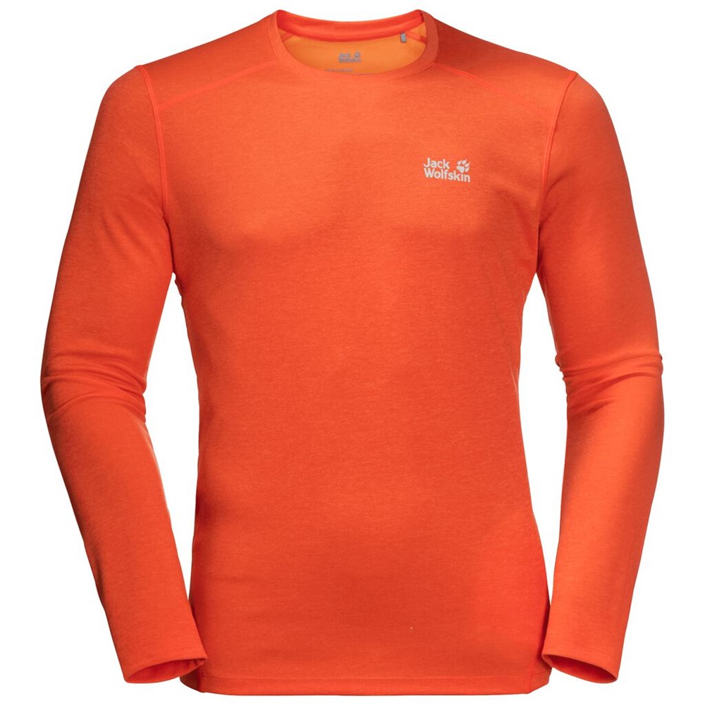 Camiseta funcional Jack Wolfskin Sky Range Longsleeve Hombre Rojos | ED0893542