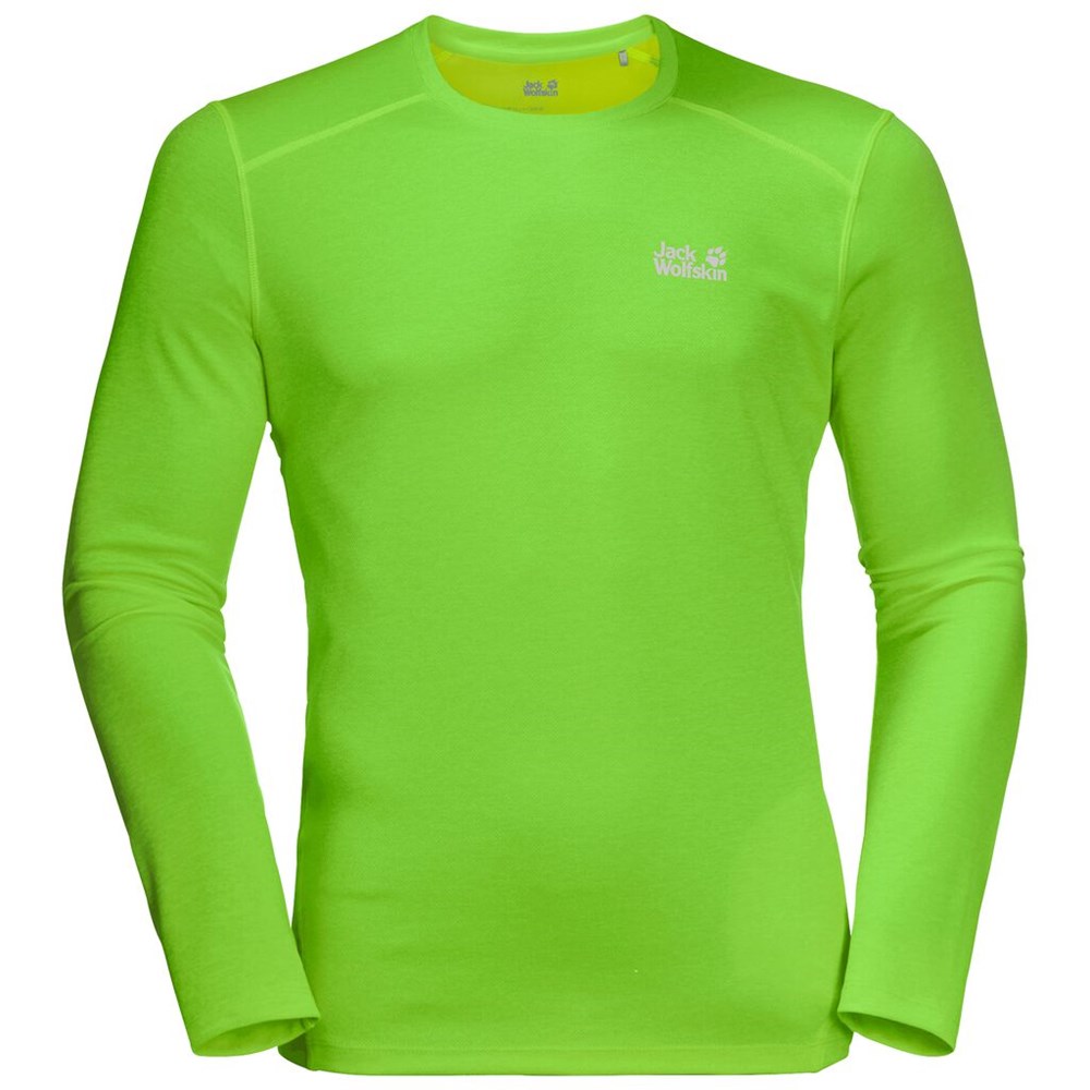 Camiseta funcional Jack Wolfskin Sky Range Longsleeve Hombre Verdes | LJ4579810